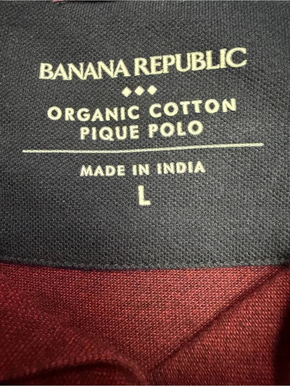 Bundle of Two Banana Republic Men’s Polo Shirts - Burgundy and Gray/Navy, Size L